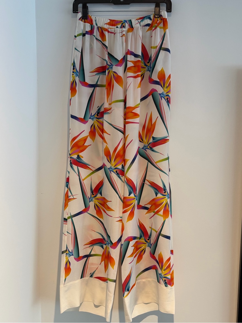 Fendi Floral White Wide leg pant -White Tropical Print